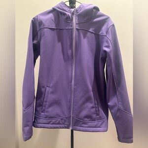 Kids Purple Lined Mountain Warehouse Raincoat with Hood